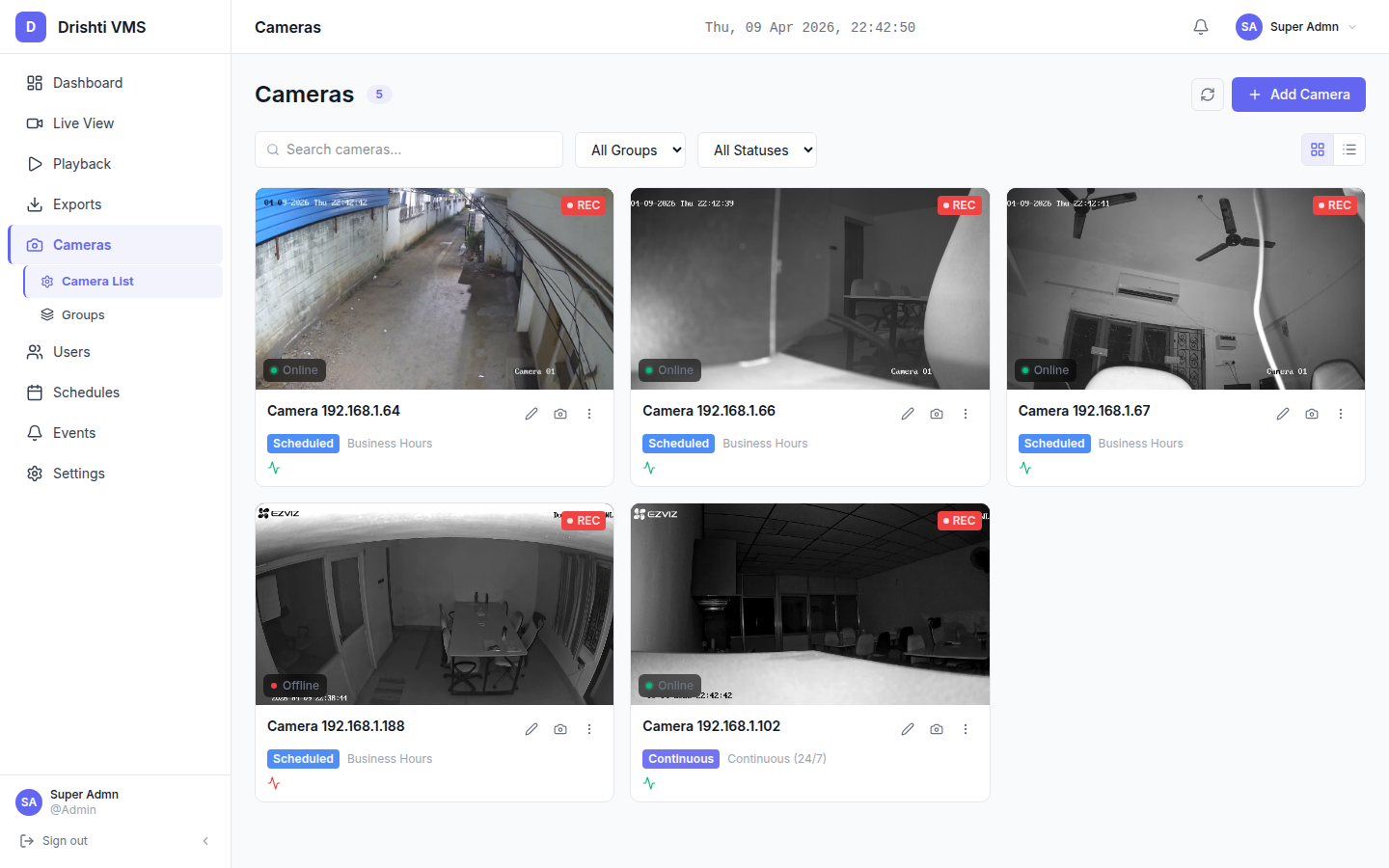 Senteguard — Camera Management